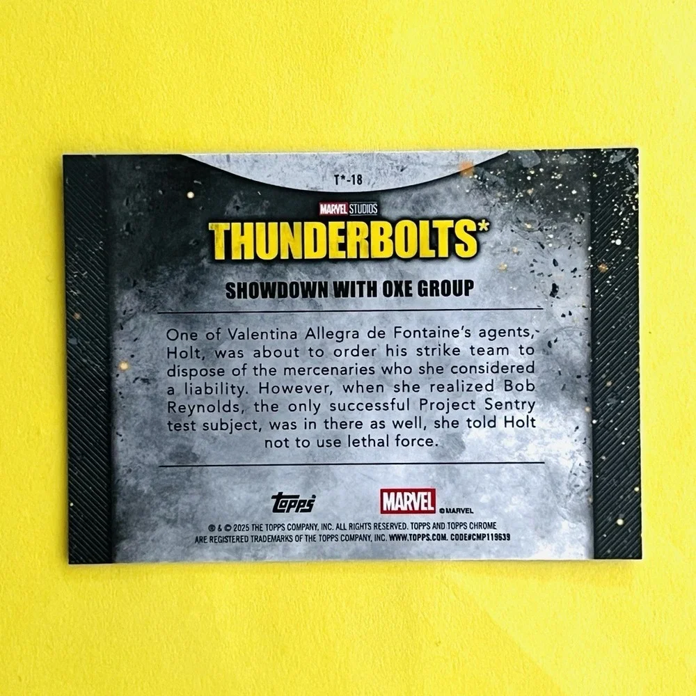 2025 Topps Chrome Marvel Thunderbolts Showdown With OXE‎ Group T-18